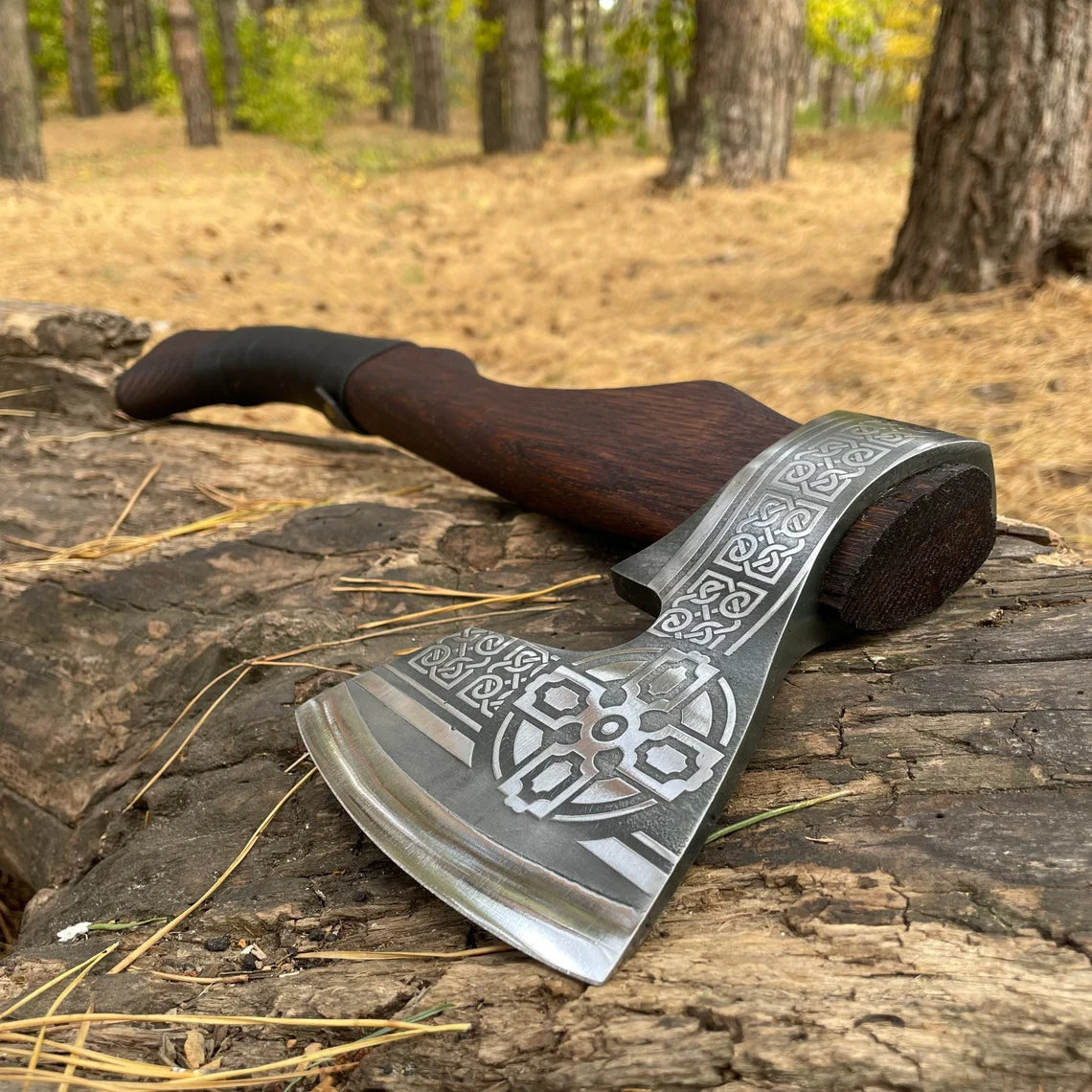 Viking Etching Carbon Steel Blade Axe